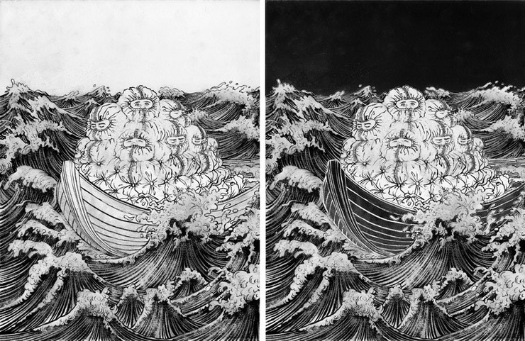 Plan Adviser (August 2009): India Ink With Japanese Calligraphy Brush On Watercolor Paper