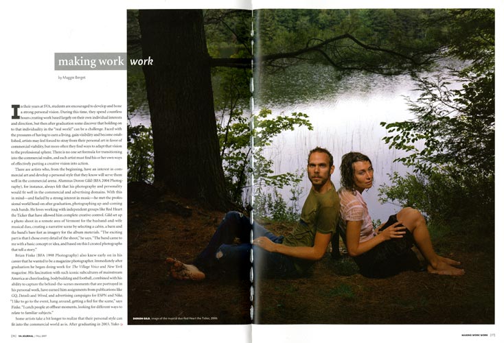 Visual Arts Journal: Fall 2007, Spread 1