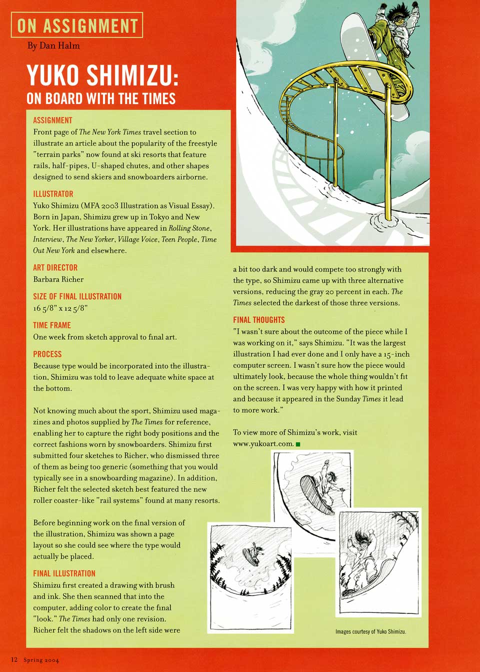 Visual Arts Journal interior