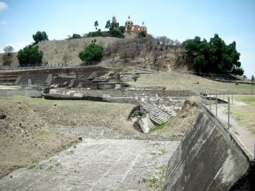 Puebla, Mexico (June 2009): Church On Pyramid